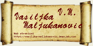 Vasiljka Maljukanović vizit kartica